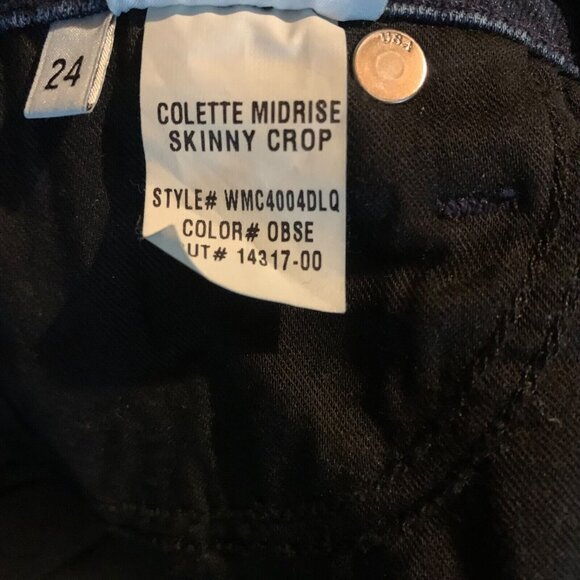 Hudson Women's Colette Mid-rise Skinny Crop Jeans Raw Hem Medium Wash Sz 24 9556 - Picture 12 of 14